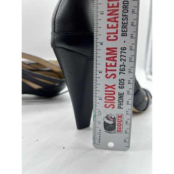 9 BCBGeneration PL-Giles Caged Lace Black Ankle Boot Sandal 4” Heel Open Toe - Picture 9 of 10